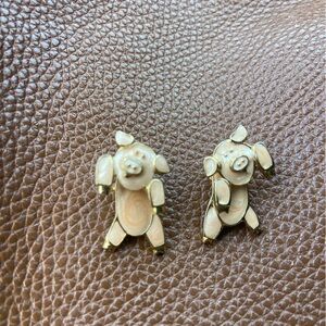 Cute Pig Earrings 🐷 Vintage Berol Pig Enamel Cloisonné Earrings